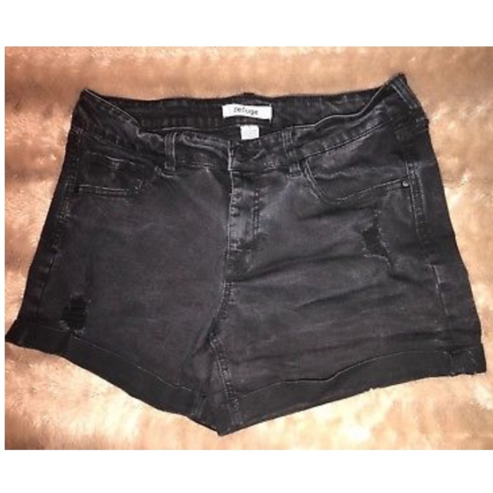 Black Denim Refuge womens shorts